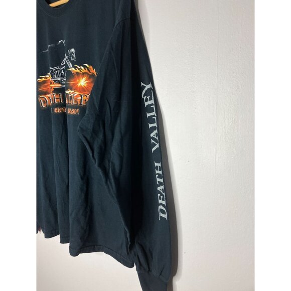 Death Valley Ride Hot Ride Fast Long Sleeve Shirt XL Motorcycle Skeleton Skull - Picture 7 of 10